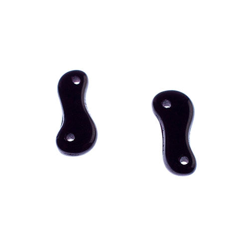 Czech Glass Bead Link 3x10mm Vials - Opaque Black Shades