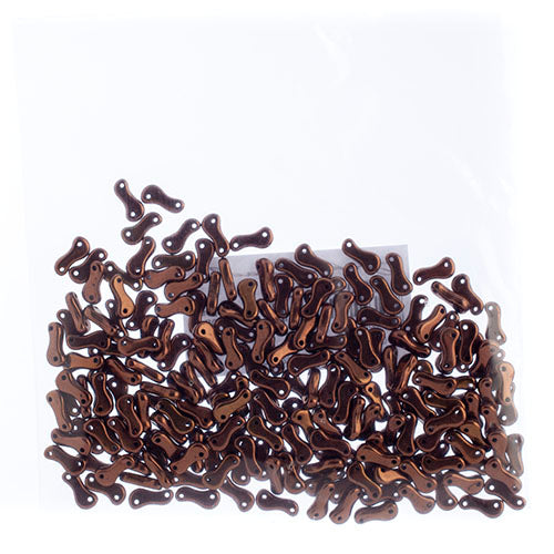 Czech Glass Bead Link 3x10mm Opaque Black Shades