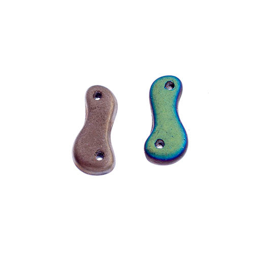 Czech Glass Bead Link 3x10mm Opaque Black Shades