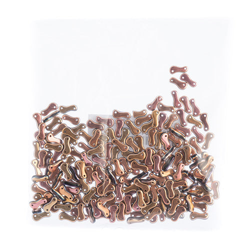 Czech Glass Bead Link 3x10mm Opaque Black Shades