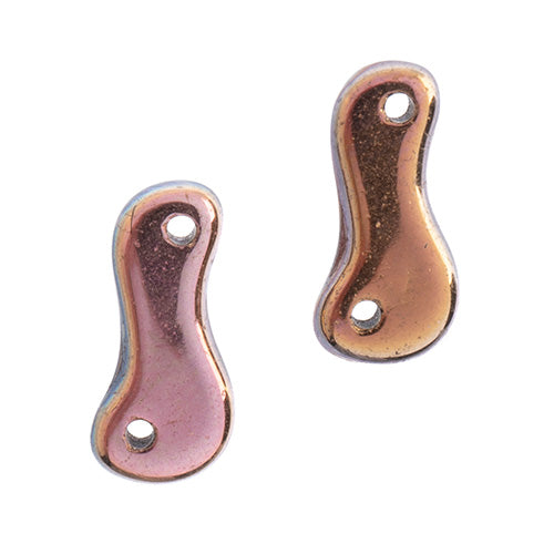 Czech Glass Bead Link 3x10mm Opaque Black Shades