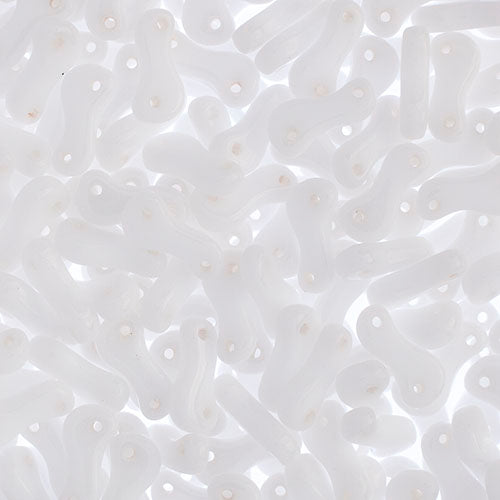 Czech Glass Bead Link 3x10mm Vials - Chalk White Shades