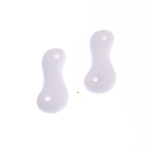 Czech Glass Bead Link 3x10mm Vials - Chalk White Shades