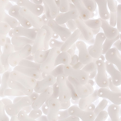 Czech Glass Bead Link 3x10mm Vials - Chalk White Shades