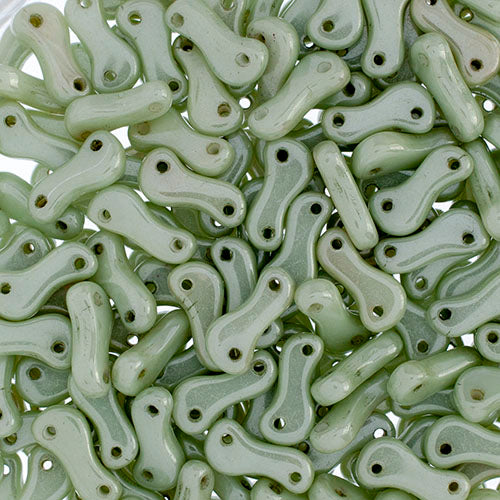 Czech Glass Bead Link 3x10mm Vials - Chalk White Shades