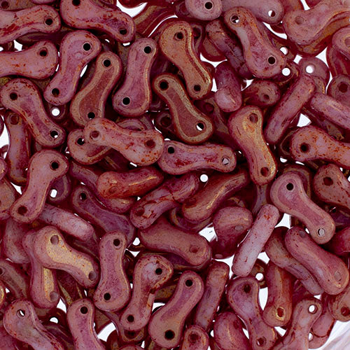 Czech Glass Bead Link 3x10mm Vials - Chalk White Shades