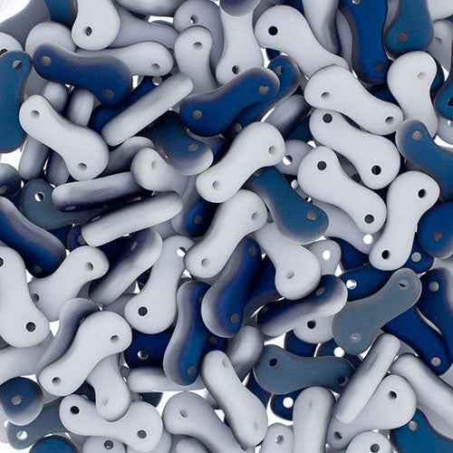 Czech Glass Bead Link 3x10mm Vials - Chalk White Shades