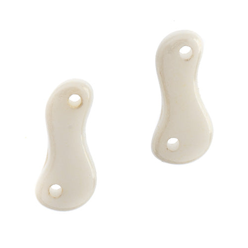 Czech Glass Bead Link 3x10mm Vials - Chalk White Shades