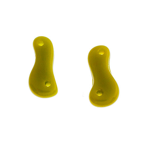 Czech Glass Bead Link 3x10mm Vials - Opaque Green Shades