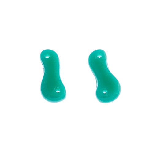 Czech Glass Bead Link 3x10mm Vials - Green Turquoise Shades