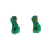 Czech Glass Bead Link 3x10mm Green Turquoise Shades