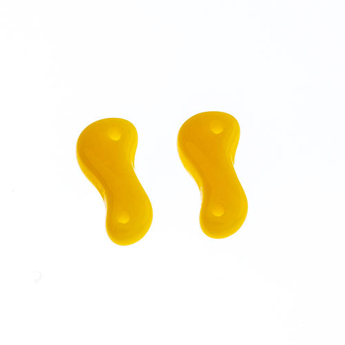 Czech Glass Bead Link 3x10mm Opaque Yellow Shades