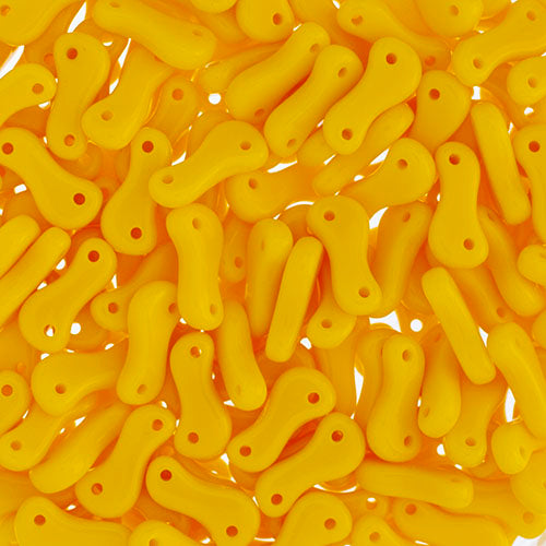 Czech Glass Bead Link 3x10mm Opaque Yellow Shades