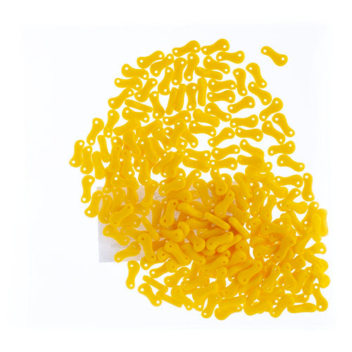 Czech Glass Bead Link 3x10mm Opaque Yellow Shades