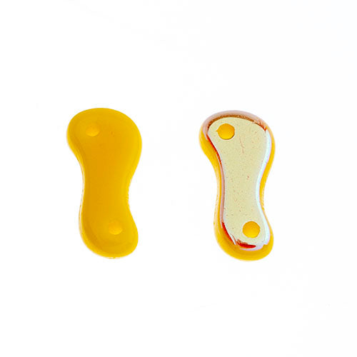 Czech Glass Bead Link 3x10mm Vials - Opaque Yellow Shades