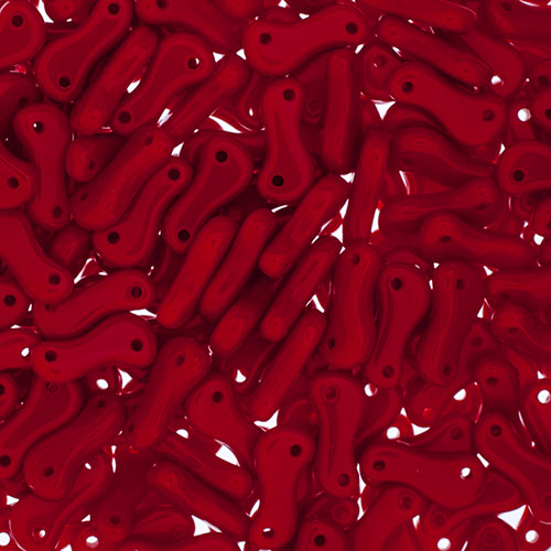 Czech Glass Bead Link 3x10mm Vials - Opaque Red Shades