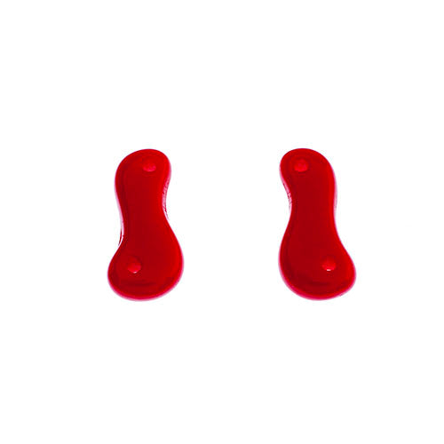 Czech Glass Bead Link 3x10mm Vials - Opaque Red Shades