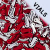 Czech Glass Bead Link 3x10mm Vials - Opaque Red Shades