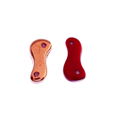 Czech Glass Bead Link 3x10mm Vials - Opaque Red Shades