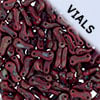 Czech Glass Bead Link 3x10mm Vials - Opaque Red Shades