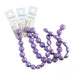Czech Candy Rose Beads 2-Holes Crystal/Violet Metallic Dyed