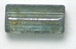 Glass Atlas Beads 10x5mm Crystal/Green Lustre - Strung