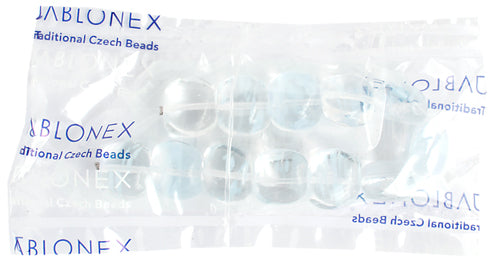 Glass Bead Pillow 15x17mm Transparent Crystal Light Blue