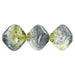 Glass Bead Cracked 13mm Fancy Round Strung Two-Tone Yellow/Montana