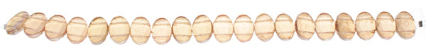 Glass 2 Hole Oval Bead 9x13mm Strung