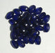 Glass Beads 12x8mm Faceted Oval Cobalt Blue