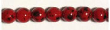 Glass Bead 7mm Marble Light Red Strung (X1) 600pcs