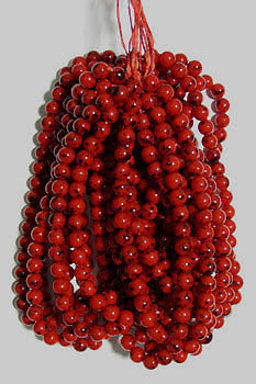 Glass Bead 7mm Marble Light Red Strung (X1) 600pcs