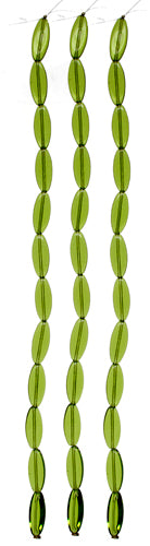 Glass Beads 16x6mm Oval Strung