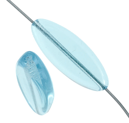 Glass Bead Flat 20x8mm Oval Shape