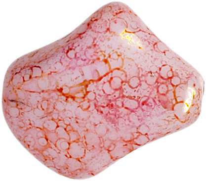 Glass Bead Twist 11x10mm Marble Strung