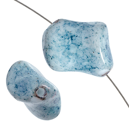 Glass Bead Twist 11x10mm Marble Strung