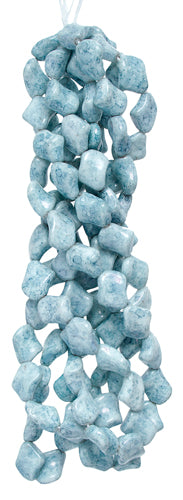 Glass Bead Twist 11x10mm Marble Strung