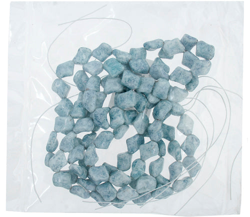 Glass Bead Twist 11x10mm Marble Strung