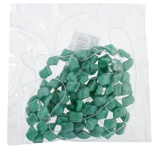 Glass Bead Twist 11x10mm Marble Strung