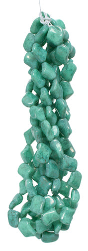 Glass Bead Twist 11x10mm Marble Strung