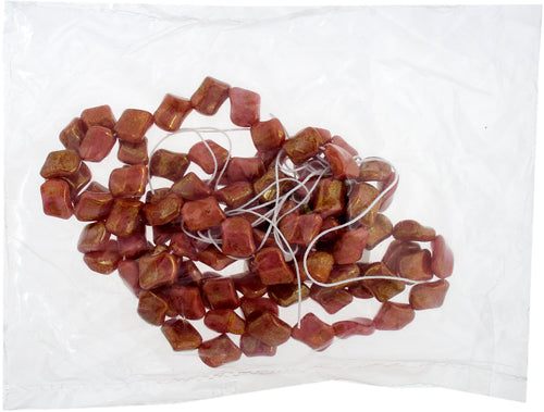 Glass Bead Twist 11x10mm Marble Strung