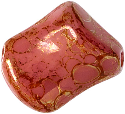 Glass Bead Twist 11x10mm Marble Strung