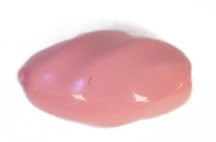 Glass Bead Twisted Oval 12x7mm Rose Strung