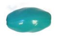 Glass Bead Twisted Oval 12x7mm Teal Strung