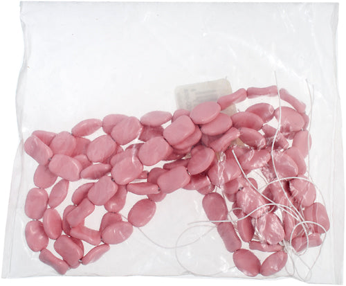 Glass Bead Fancy Rectangle. 13x9mm Teal Strung