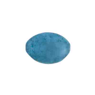 Glass Bead Flat Oval 16x11mm Marble