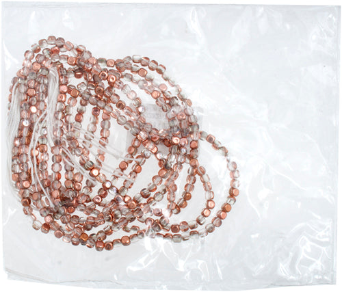 Glass Bead Cubes 4x4mm Strung 