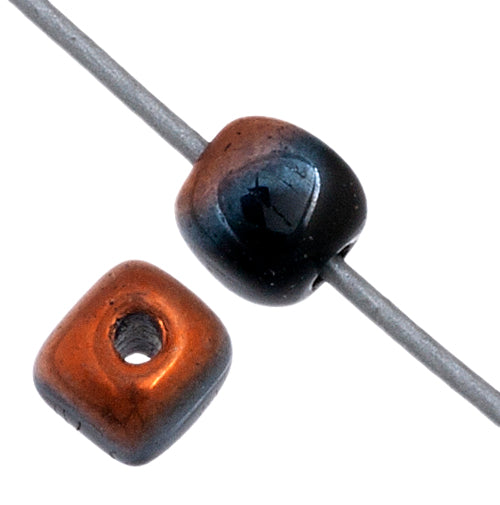 Glass Bead Cubes 4x4mm Strung 