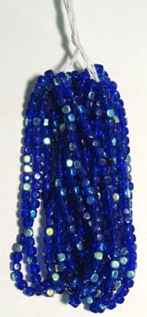 Glass Bead Cubes 4x4mm Strung 