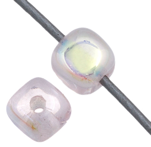 Glass Bead Cubes 4x4mm Strung 